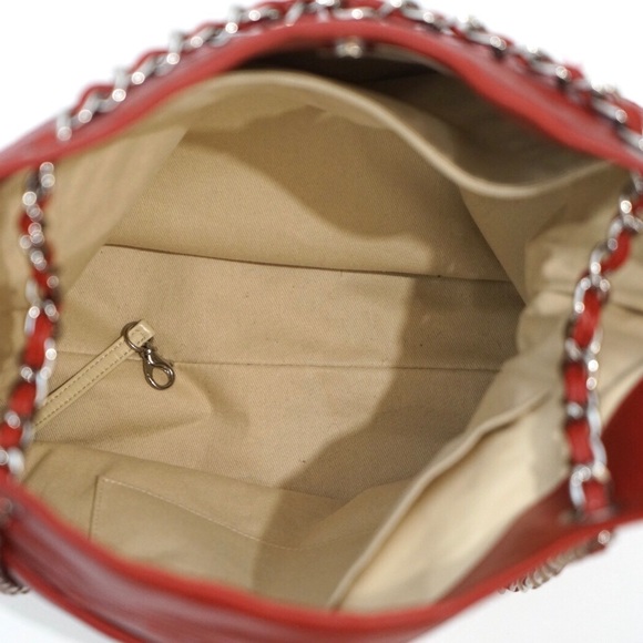 SOLD Chanel Red Caviar Leather Large Tote Bag - Picture 5 of 8